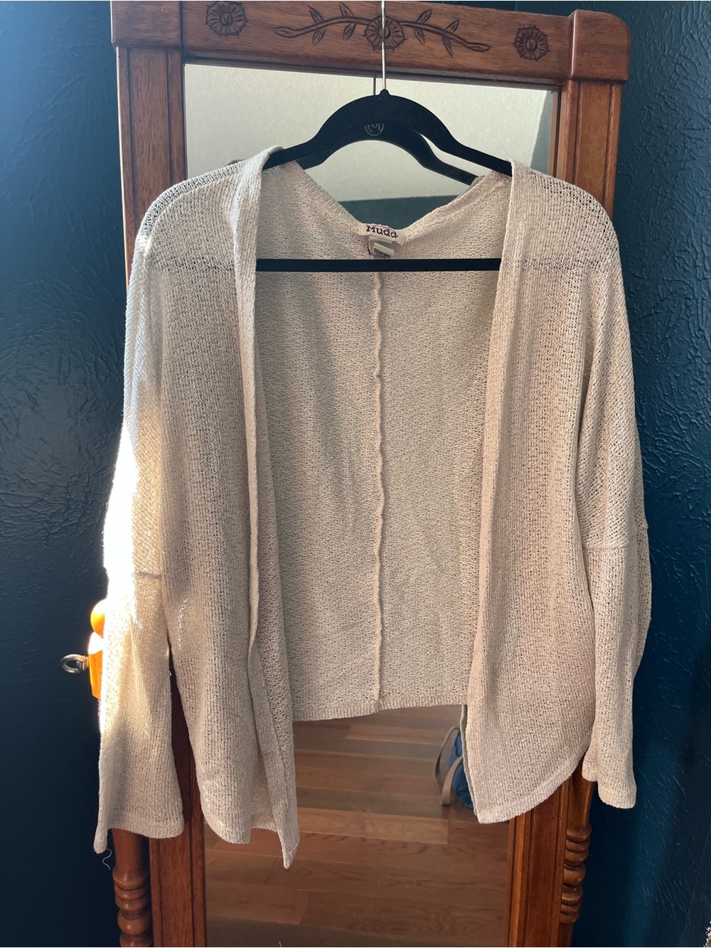 Open-Front Knit Cardigan Sweater